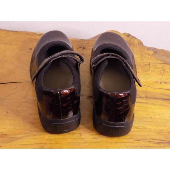 Drew Dark Rose Leather Alligator Print Mary Jane Shoes Women’s Size 9.5 14375-6P - Picture 3 of 6